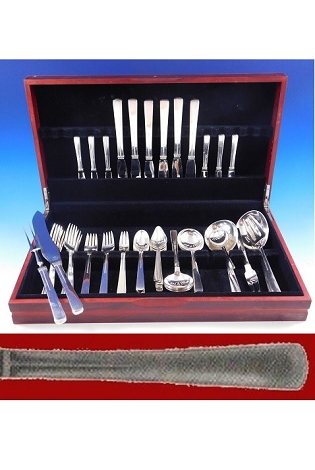Modern Arvesolv #17 by Hans Hansen Sterling Silver Flatware Set Danish 55 pcs